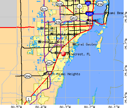 Pinecrest Florida Map Cm2021 