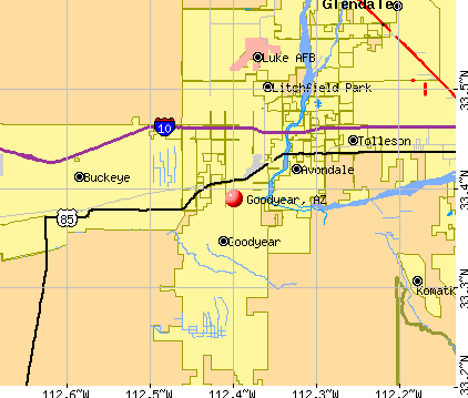 Arizona Map Goodyear Cm2041 