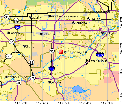Mapa De Mira Loma California Cm2163 