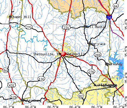 Shelbyville Tennessee TN 37160 Profile Population Maps Real Cm2351 
