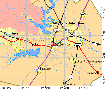 Belton Texas TX Profile Population Maps Real Estate Averages CM2566.