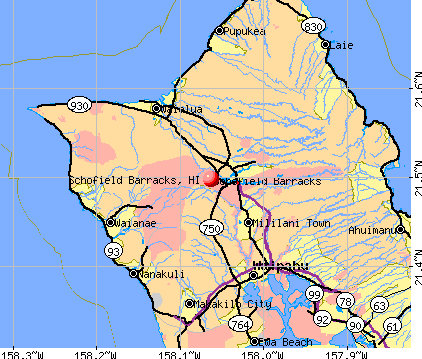 Schofield Barracks Hawaii HI 96786 96857 Profile Population Maps Cm2604 