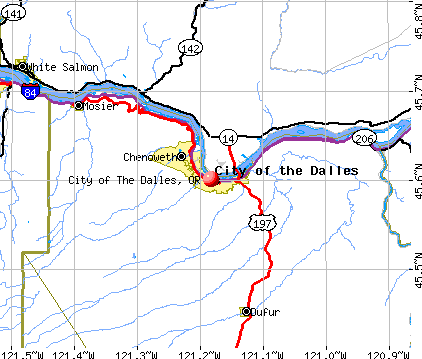 City Of The Dalles Oregon OR 97058 Profile Population Maps Real Cm3027 