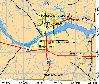 Muscle Shoals Alabama AL 35660 35661 Profile Population Maps Cm3075 