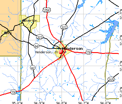 Henderson Texas TX 75652 75654 Profile Population Maps Real CM3248.