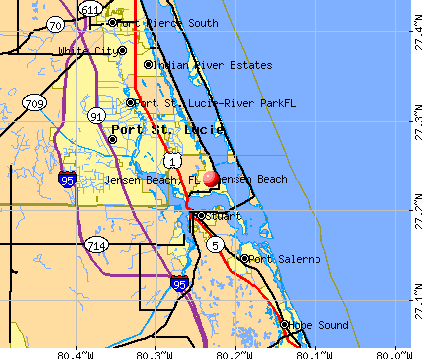 Jensen Beach Florida FL 34994 34996 Profile Population Maps Real Cm3292 