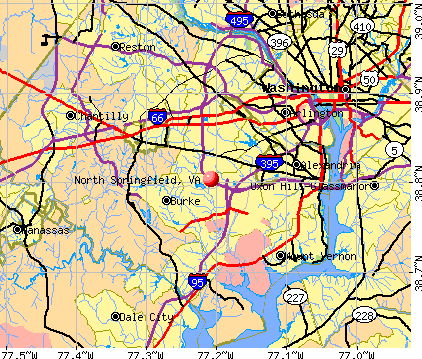 North Springfield Virginia VA 22151 Profile Population Maps Real Cm3851 