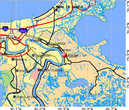 Violet Louisiana LA 70092 Profile Population Maps Real Estate Cm4067 