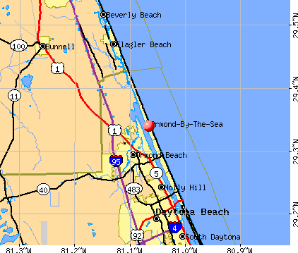 Ormond By The Sea Florida FL 32176 Profile Population Maps Real Cm4119 