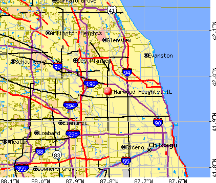 Harwood Heights Illinois IL 60706 Profile Population Maps Real Cm4176 