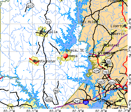 Seneca South Carolina SC 29678 Profile Population Maps Real Cm4448 