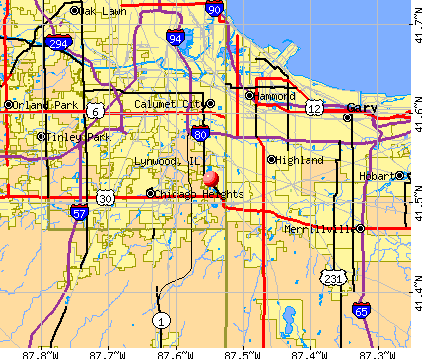 Lynwood Illinois IL 60411 Profile Population Maps Real Estate Cm4565 
