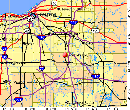 Northfield Ohio OH 44067 Profile Population Maps Real Estate Cm7186 