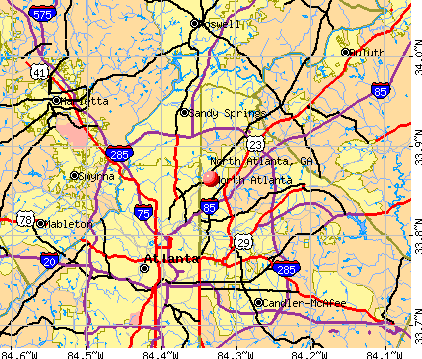North Atlanta Georgia GA 30319 Profile Population Maps Real Cm917 