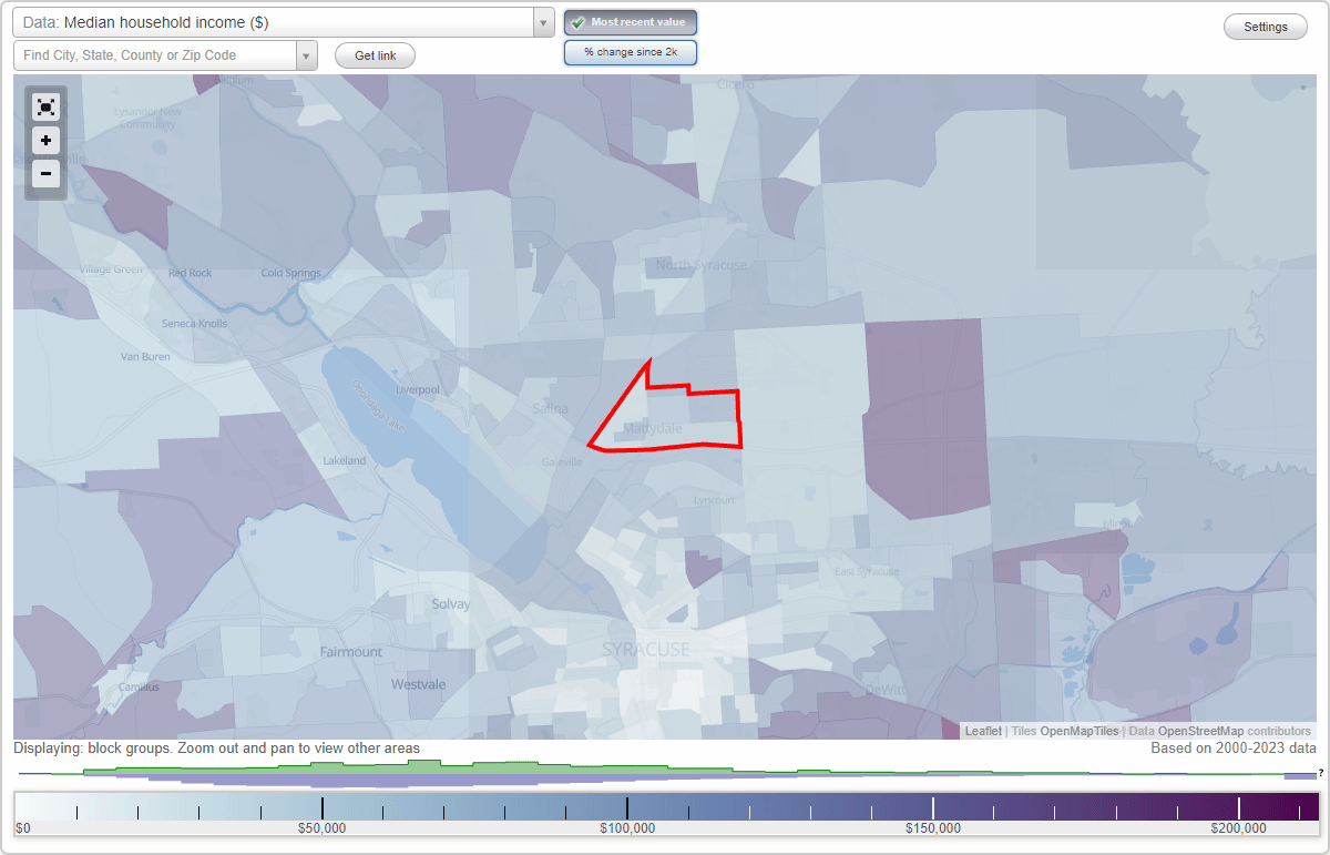Mattydale New York NY Income Map Earnings And Wages Data.