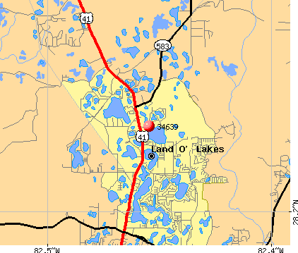 Land O Lakes Florida Map Zma10680 