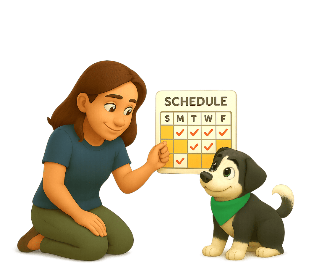 Patch with a housetraining schedule