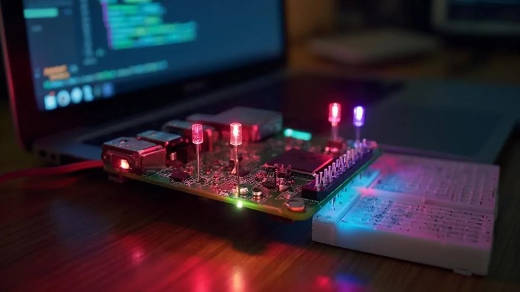 raspberry pi led control with python