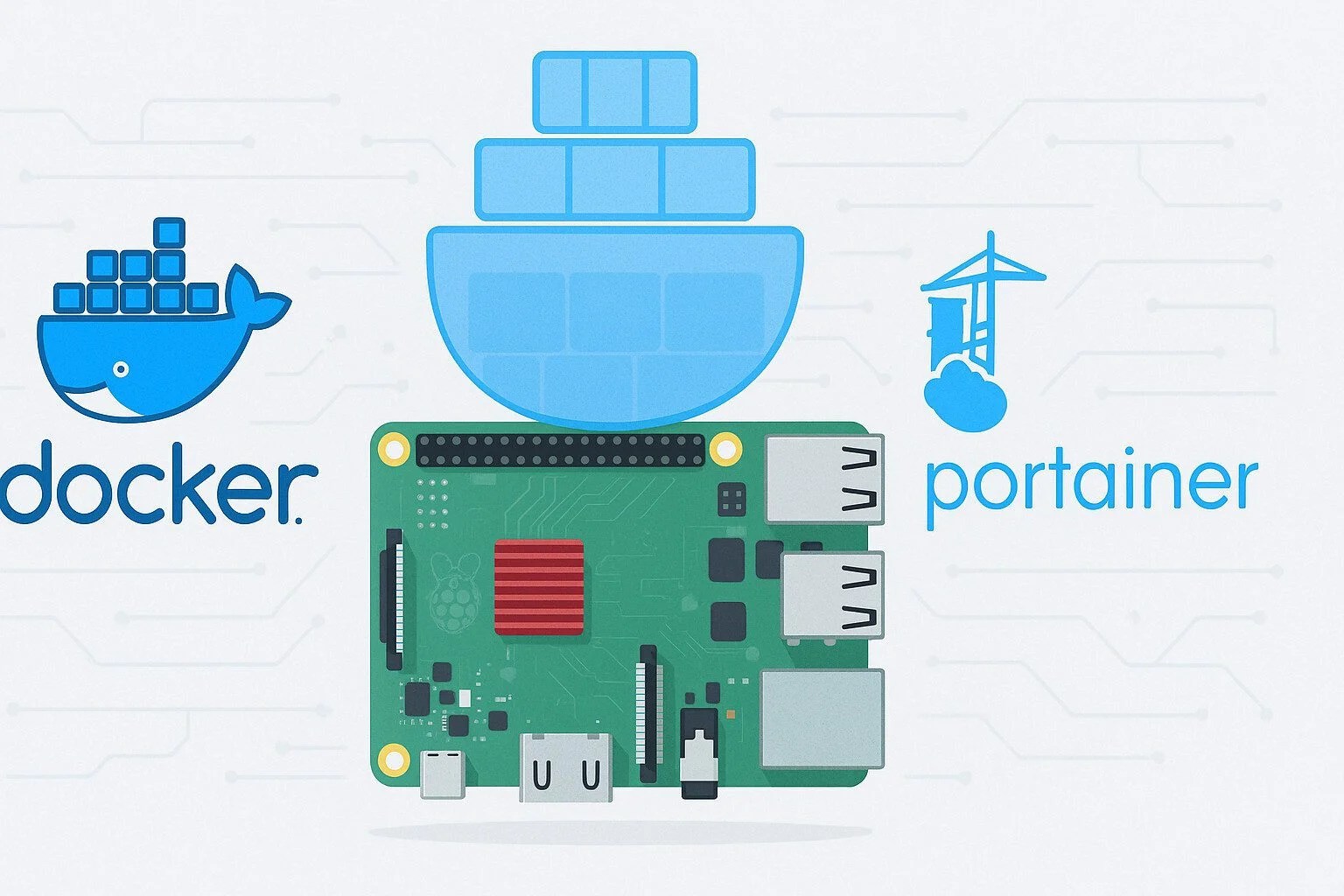Beginner docker stack on raspberry pi 5 with portainer