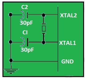 8051 Microcontroller MCU XTAL Diagram
