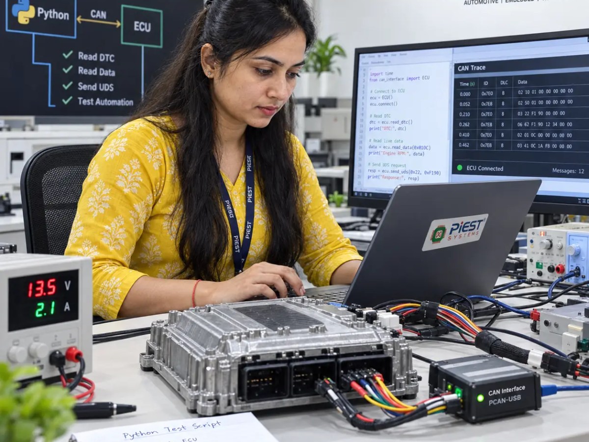 Automotive Python Course 4 Python ECU testing with real automotive ECU, CAN interface and Python automation