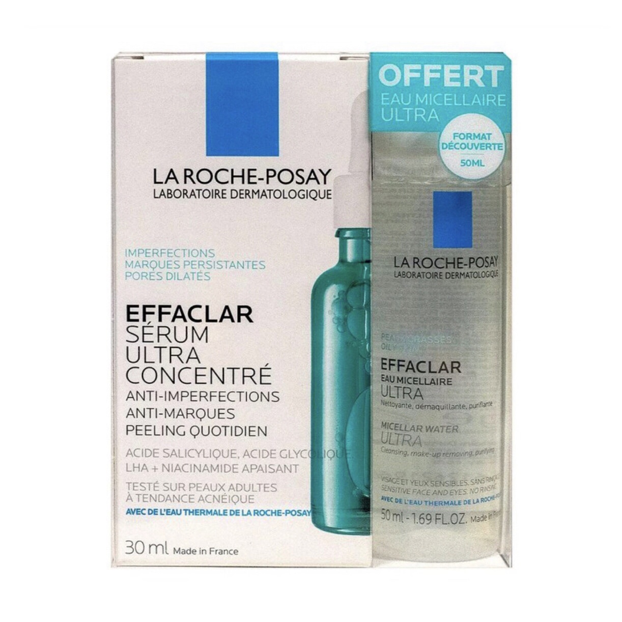 La Roche-Posay - EFFACLAR全效抗瑕抗痘煥膚精華 30ml (另附送温泉浄頻卸妝水50ml)：圖片 1
