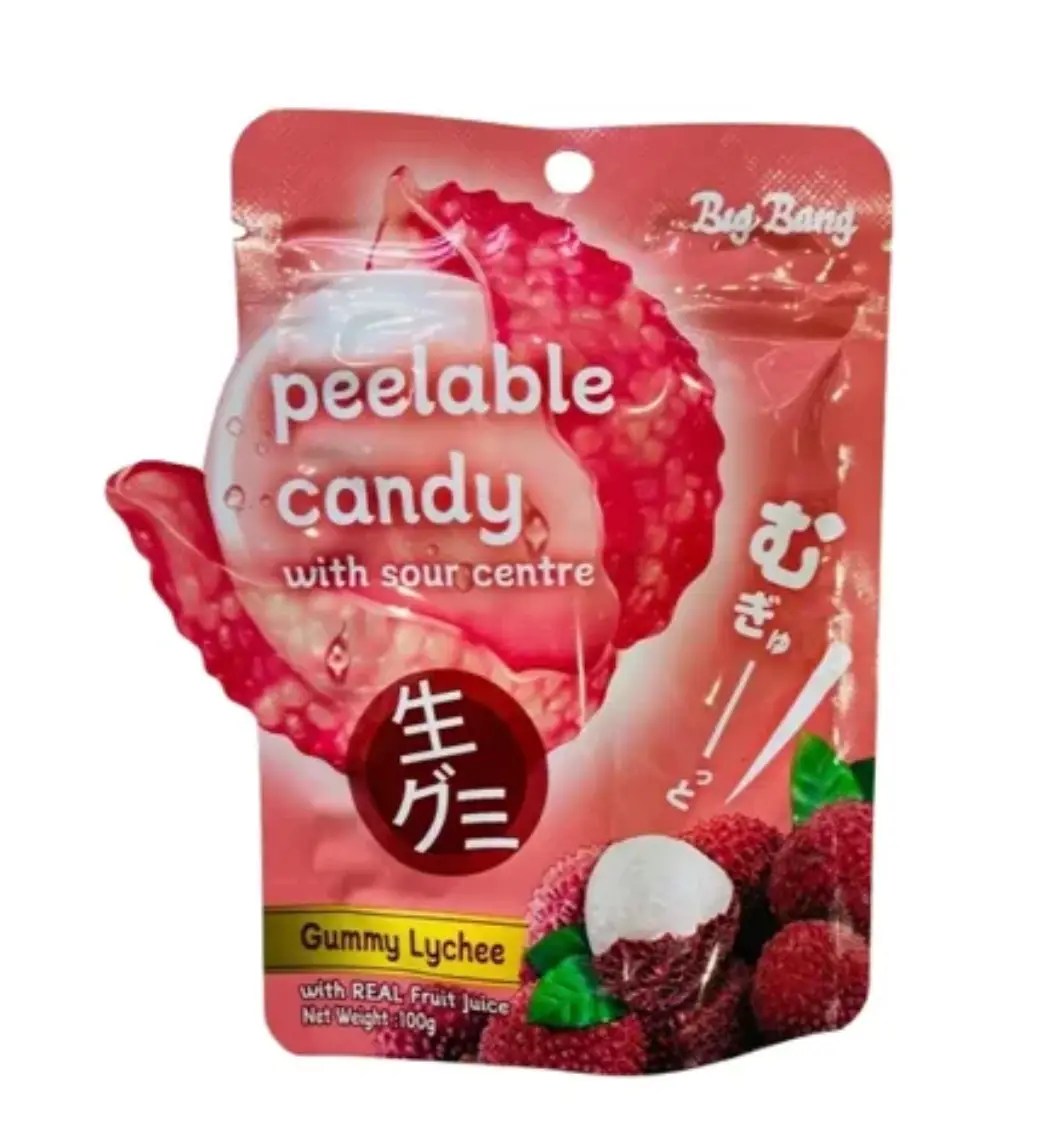 Big Bang Peelable Candy Lychee 100g 24