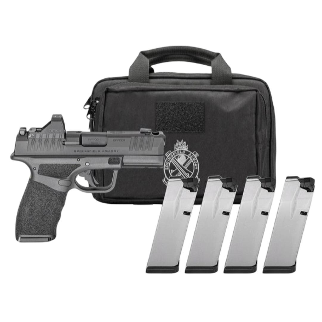 Springfield Gear Pac Hellcat Pro Comp OSP Handgun 9mm Luger 10rd Magazines(4) 3.7" Barrel Green Dot & Bag