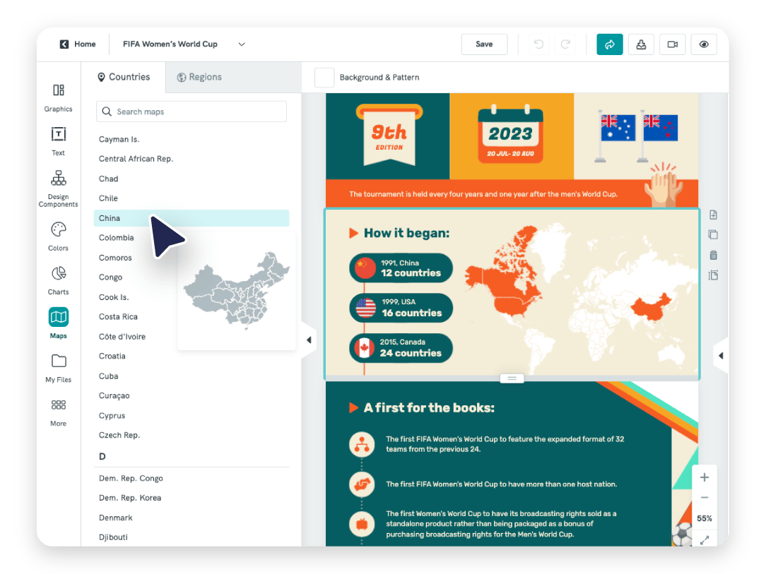 Criador De Mapas E Coropl Ticos Online Gratuito Piktochart Map Maker Final 1B 