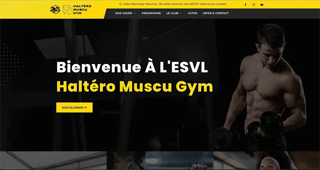 Nouvelle page d'accueil de l'ESVL