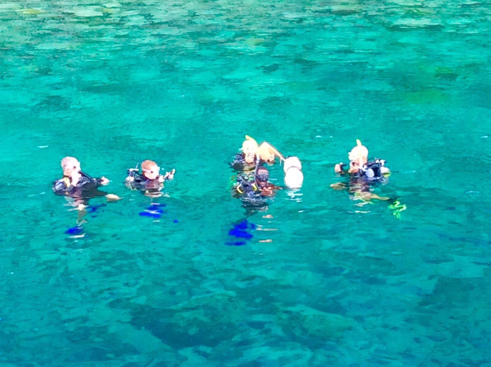 Randy, Ryan, Paulette, John & Dive Master, Pitons, St. Lucia dive