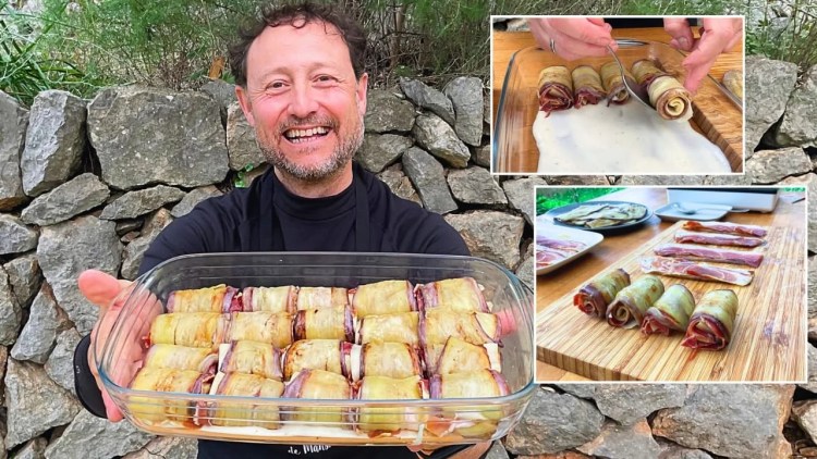 Rollitos de Berenjena con Jamón y Queso