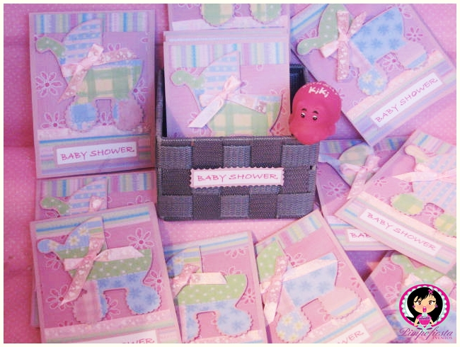 Tarjetas De Invitacion Para Baby Shower O Cumpleanos Con Scrapbooking