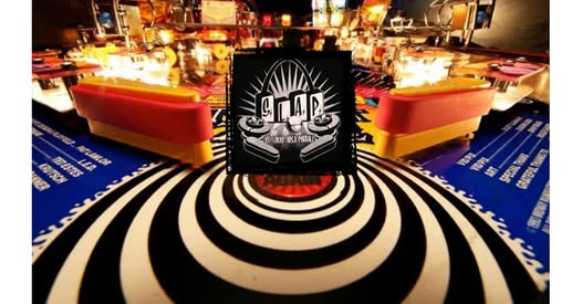 The generic logo for the St. Louis Area Pinball group which is a Facebook group that has many members posting about Pinball questions, tournaments, and events.