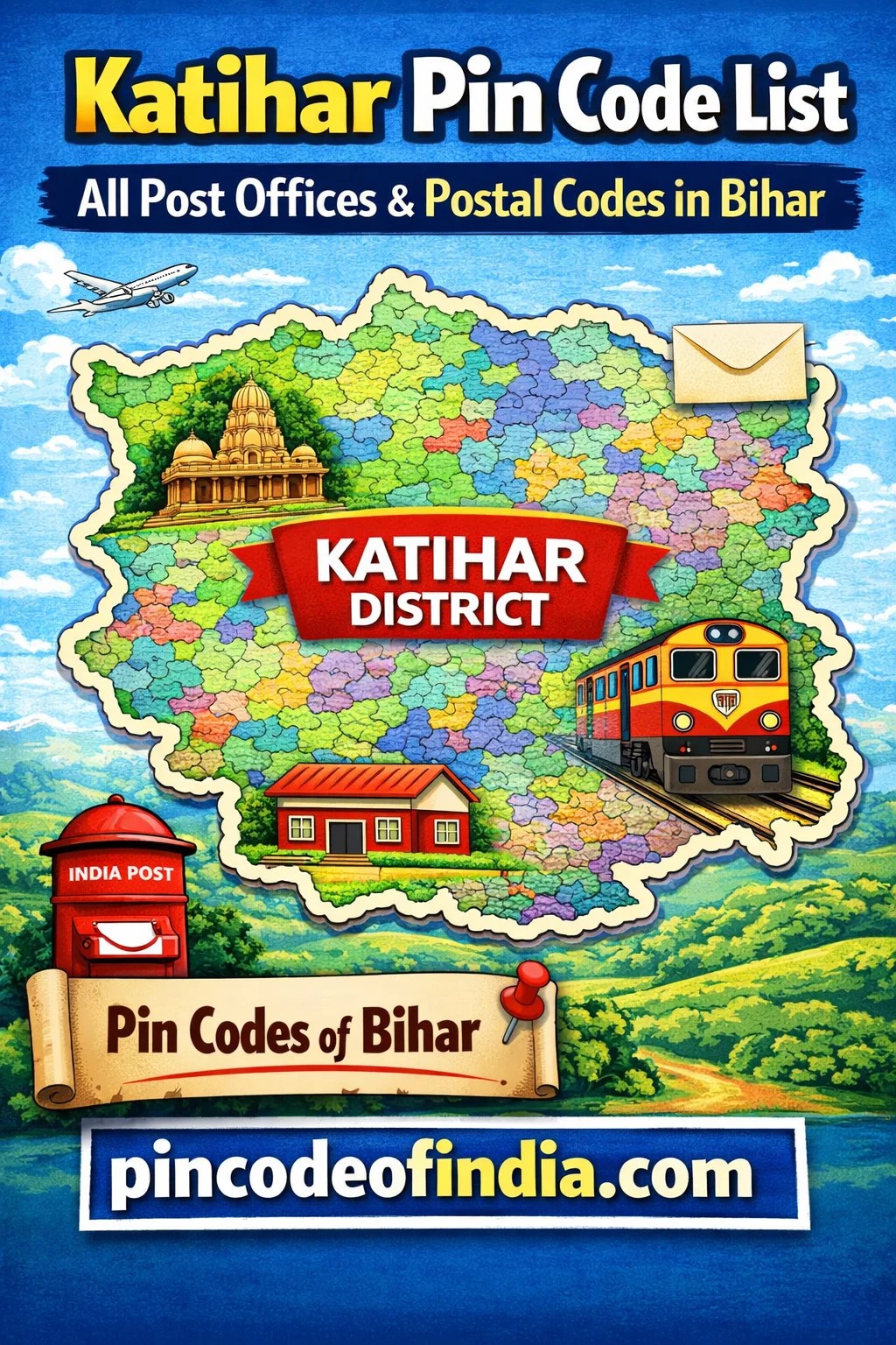Katihar Pin Code List – All Post Offices & Postal Codes in Bihar