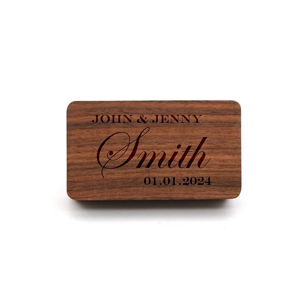 Customised Timber Rectangular Ring Box