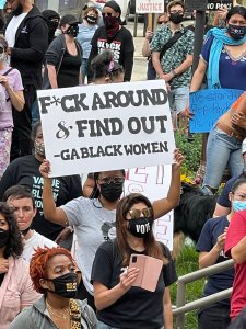 Georgia voting restrictions protest