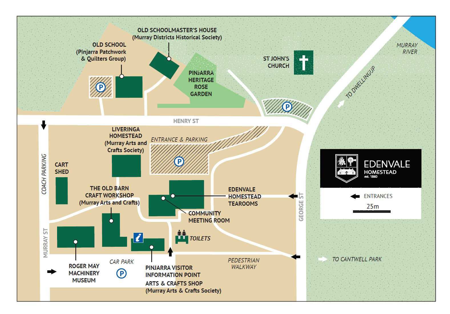 Edenvale Heritage Precinct Visit Pinjarra Destination Murray Homestead Map.