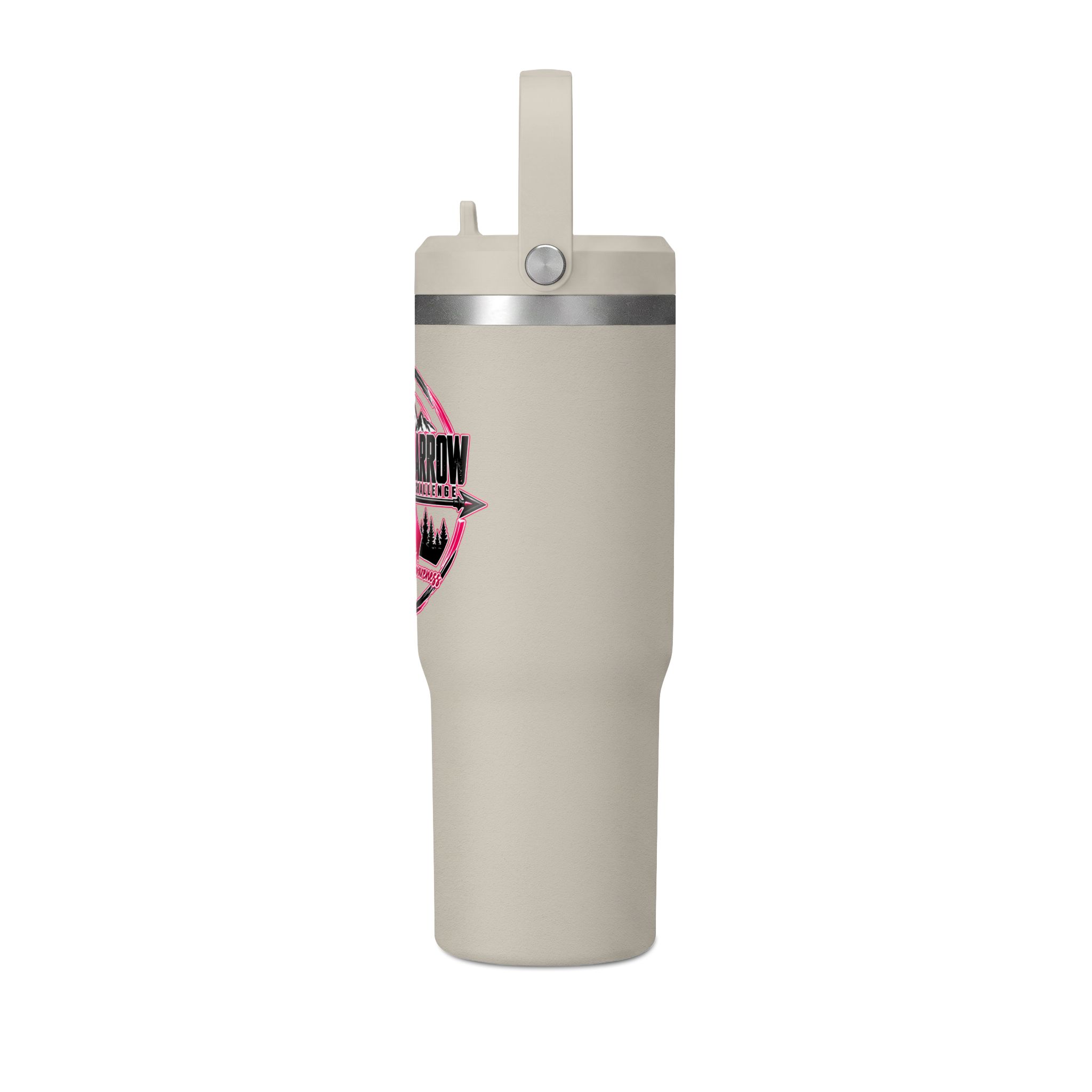 32oz Nomad Tumbler – Pink Arrow Breast Cancer Awareness Insulated Travel Mug