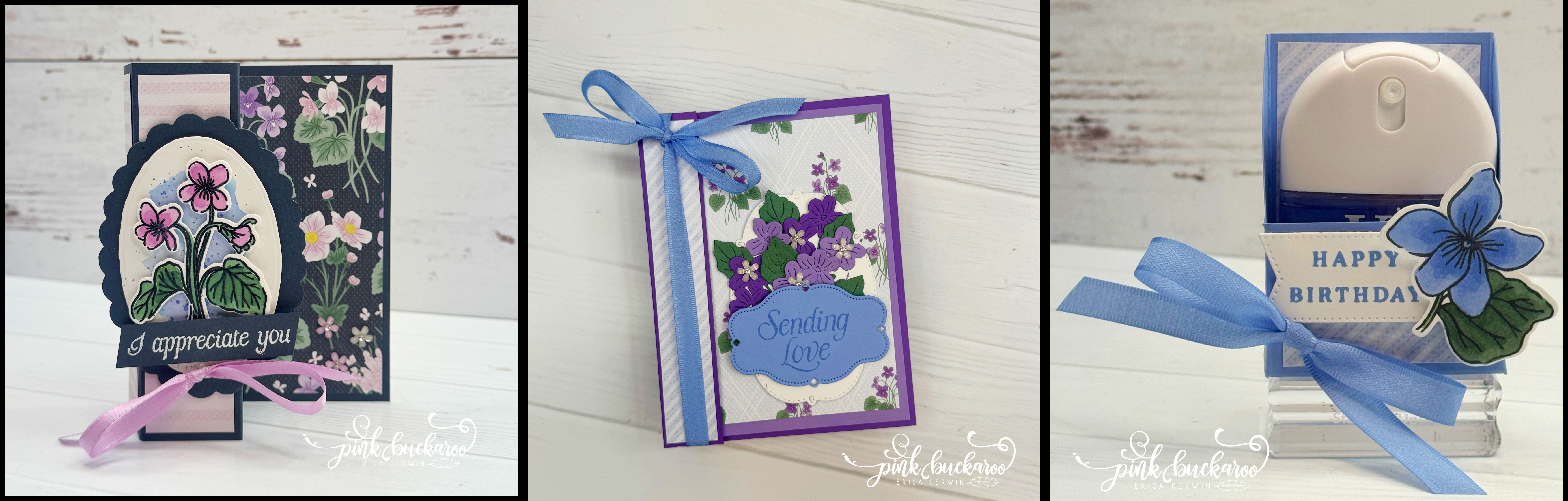 Framed Violets and Classic Greetings Hot Foil Dies - Pink Buckaroo