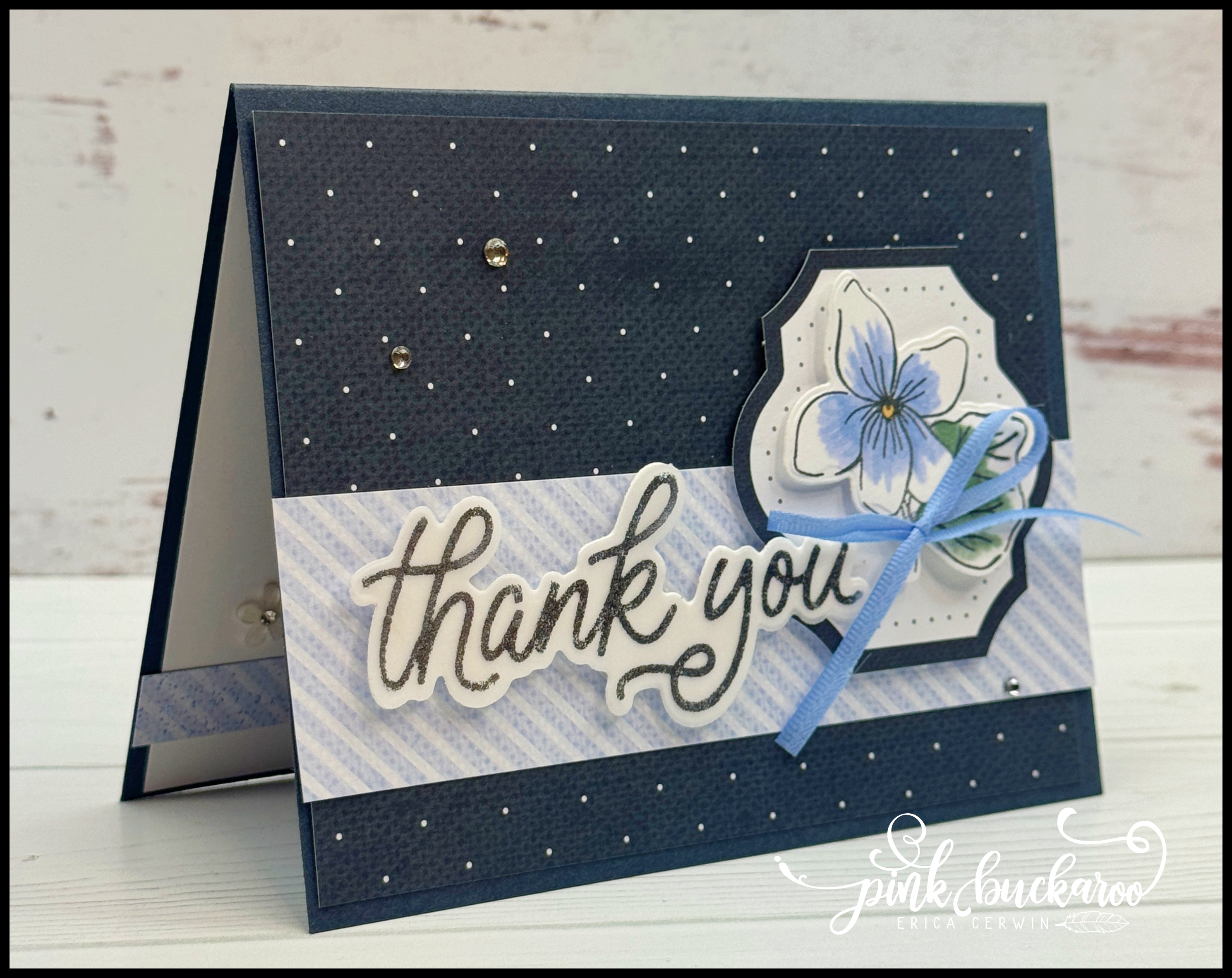 Framed Violets and Classic Greetings Hot Foil Dies - Pink Buckaroo