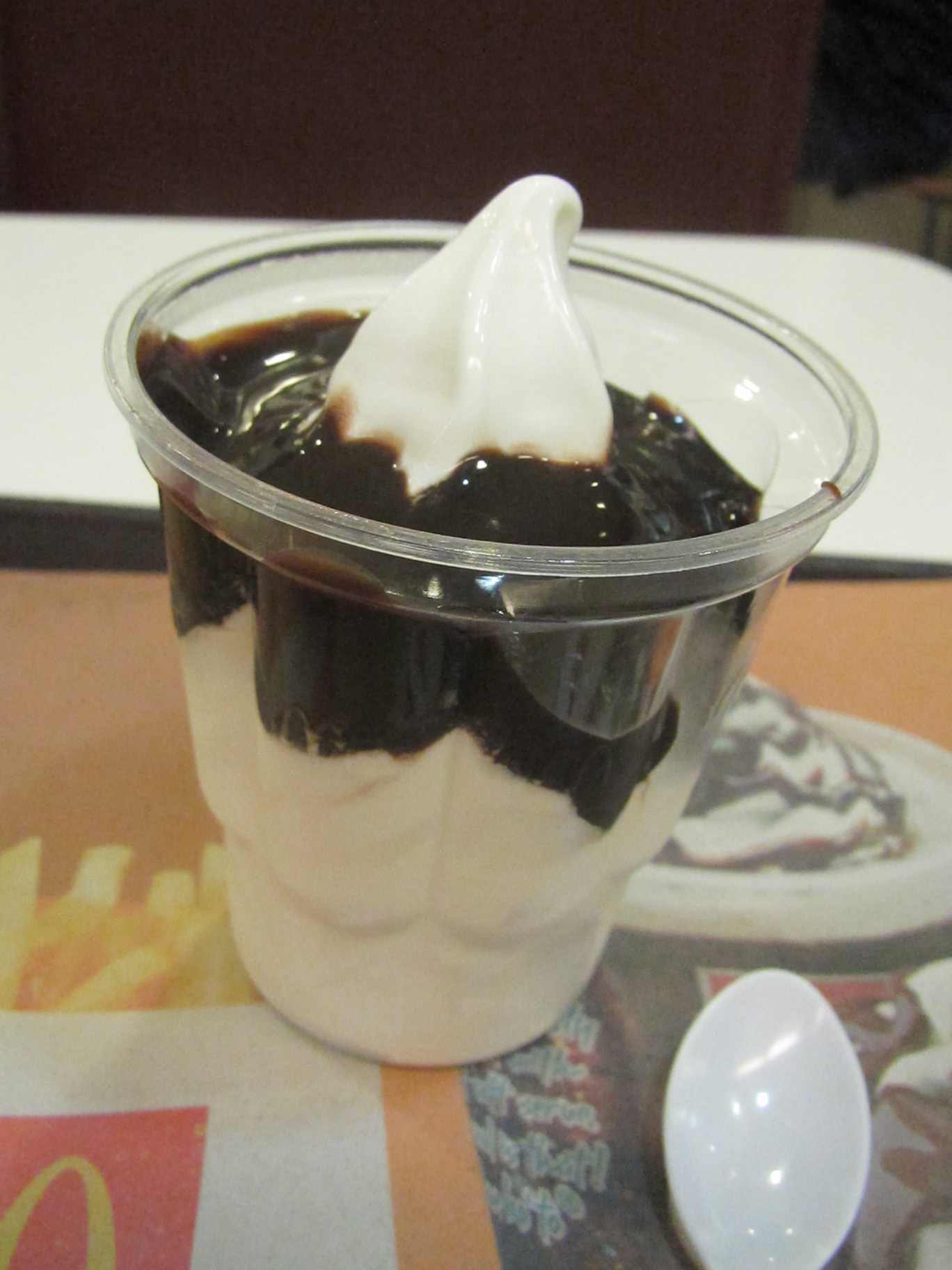 photo Ice Cream Chocolate Hot Fudge Sundae Ice Cream Chocolate Mcdonalds mcdonald s sundae hot fudge r e g