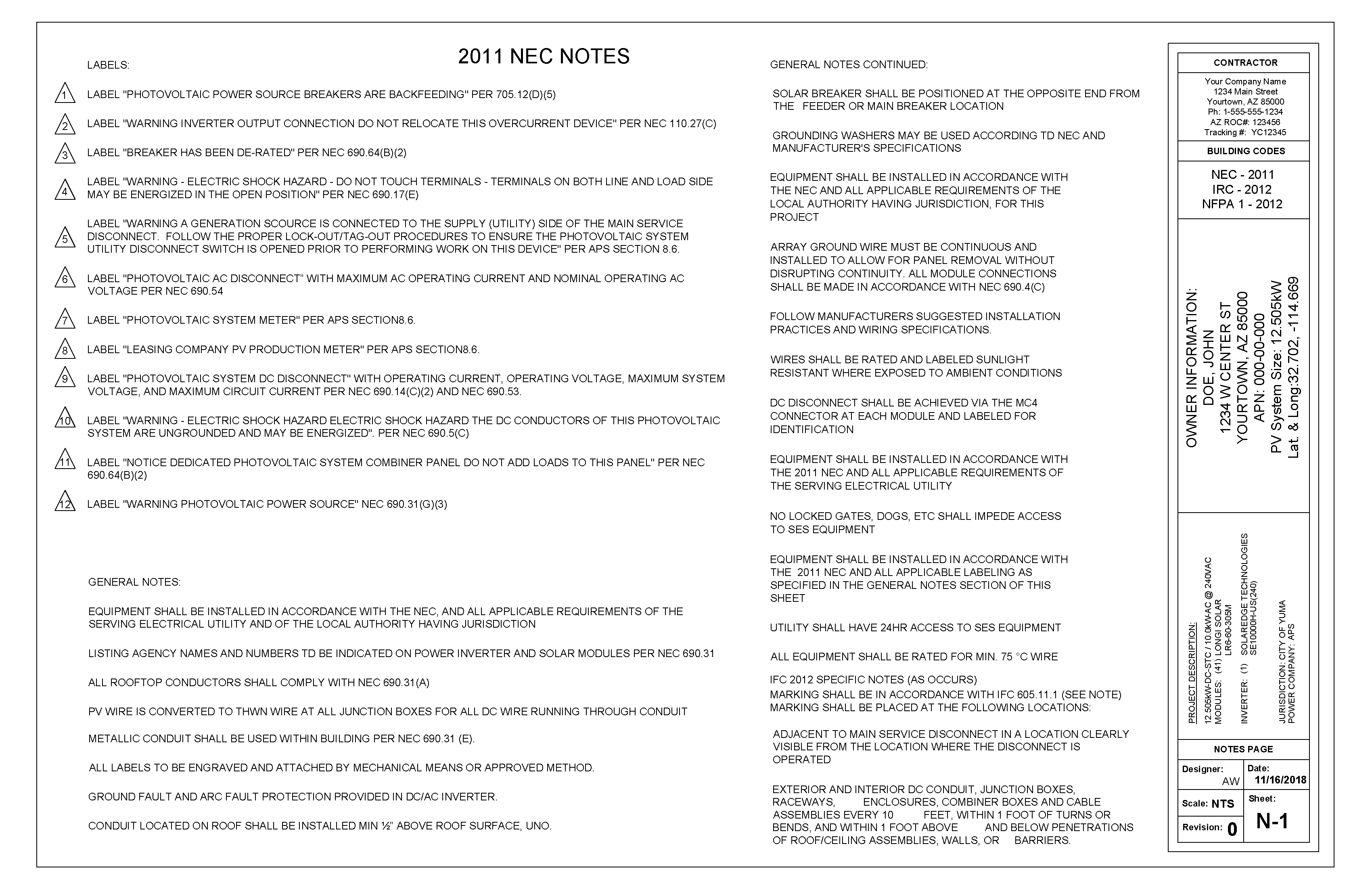 Notes Sheet
