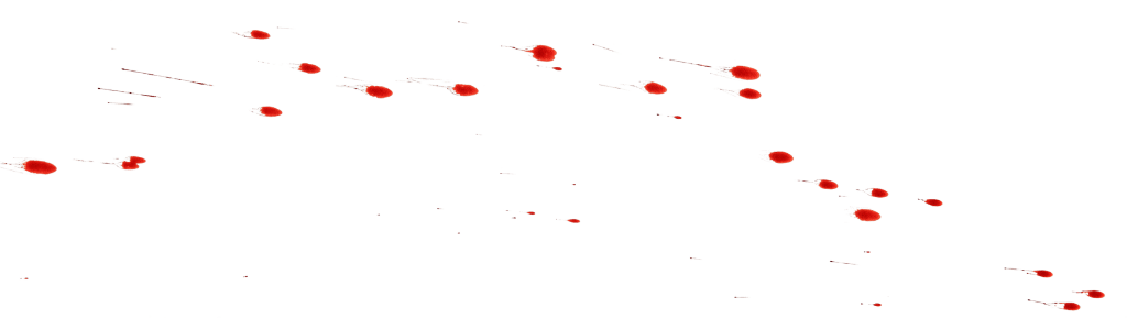 Cast-off bloodstain pattern on a vertical surface - Bloodstain Pattern Analysis Training