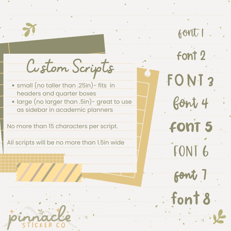 Script Planner Stickers Plannerface Page 2 - Best Mountain Illustrations in High Resolution