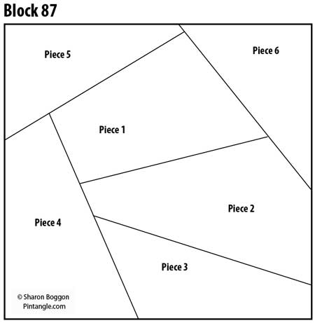 Crazy Quilt Block 87 free pattern and Embellishing details - Pintangle