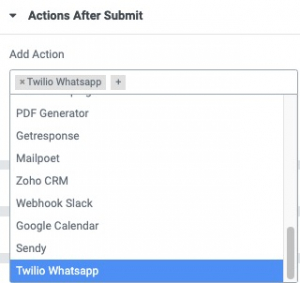 Integrating whatsapp with independent software vendors (isv) and system integrators (si) notice: Twilio Whatsapp - Piotnet Forms