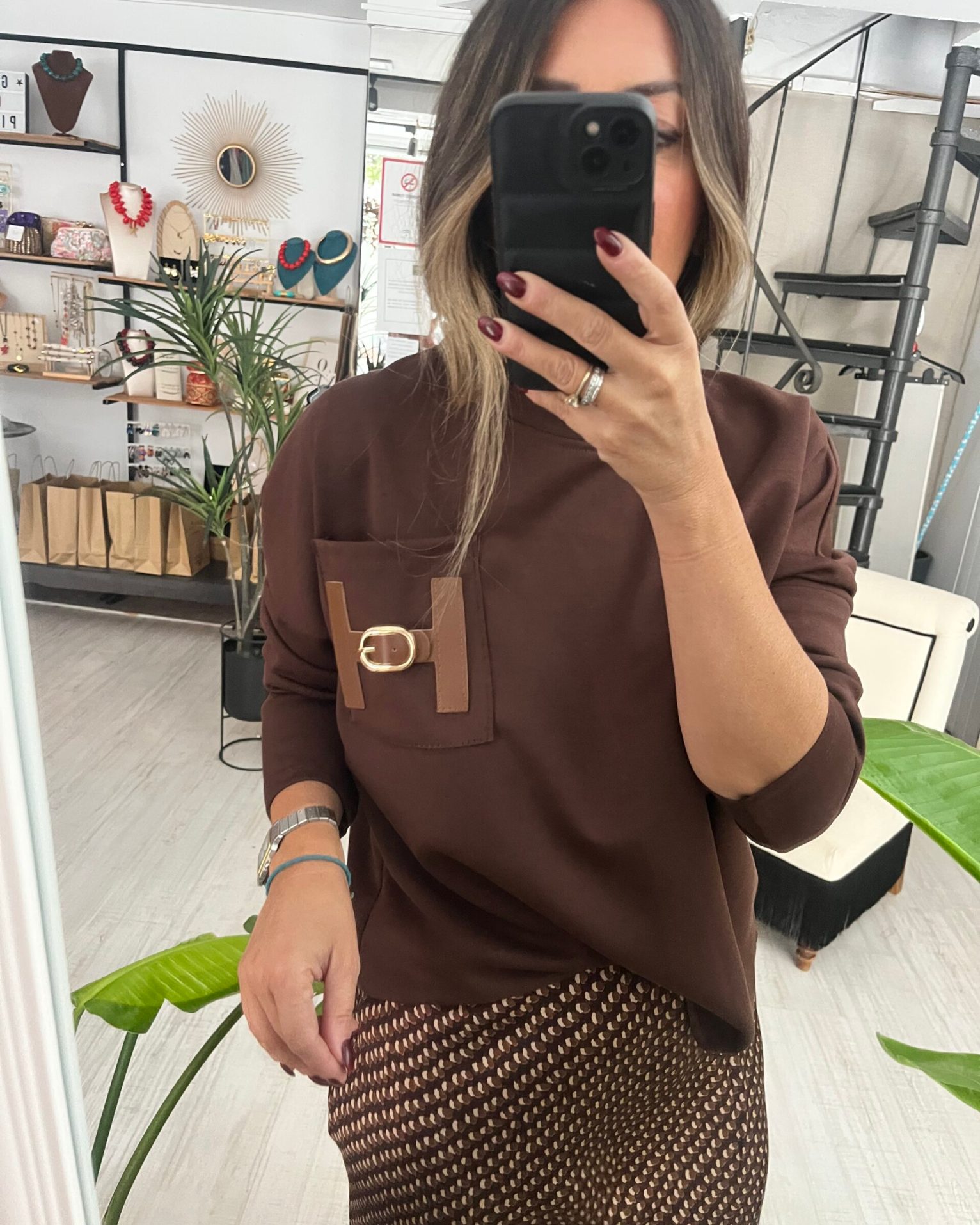 Sudadera Helen marrón