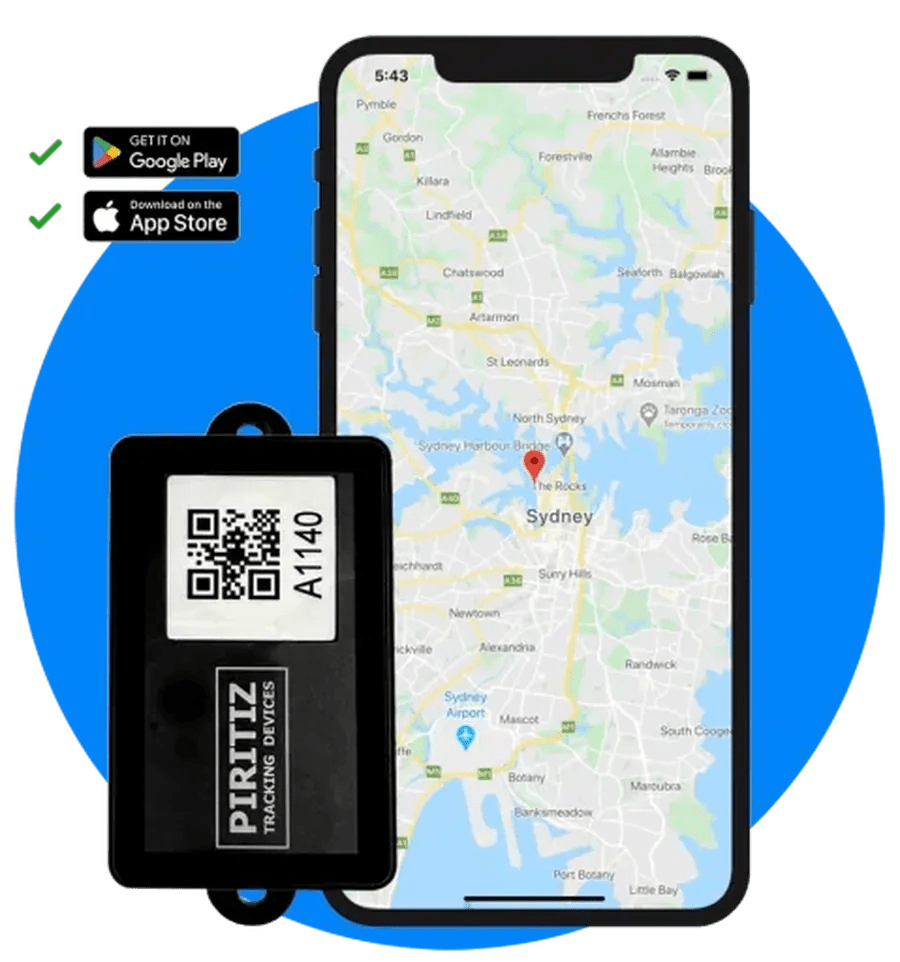 Piritiz GPS tracker — compact battery-powered tracking device for trailers, vehicles and fleet equipment
