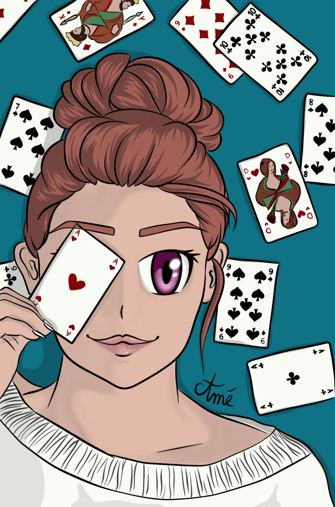 Dessin digital - Portrait carte canard